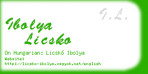 ibolya licsko business card